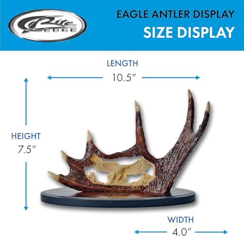 SZCO Eagle Antler Knife with Display Stand 15.25 Inch - Brown Decorative Knifes with Stag Handle, Stainless Steel Blade - Collectible Knife with Resin Stand for Cosplay, LARP, Gifts, & Display by SZCO - Image 5