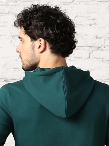 Image of Nobero Classic Zipper Hoodie for Men | Zip Up Hoodies for Men | Regular Fit | Full Zip Closure | Drawstring Hood | Zipped Hooded Sweatshirt | Cotton Rich Zipper Fleece Hoodie