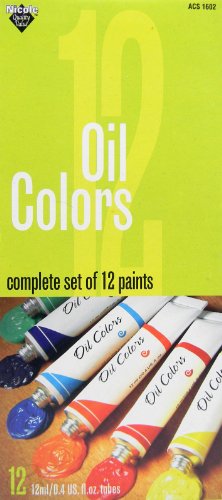 nicole Oil Colors Complete Set of 12 Tubes 12ml Each -Oil Paint Art Supplies New