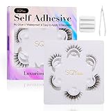 Reusable Self-Adhesive Eyelashes No Eyeliner or Glue Needed,Lashes Stable and Easy to Use, Natural L