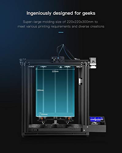 Image of 3IDEA Ender 5 Pro 3D Printer with Upgraded Silent Mainboard, Metal Extruder Frame, and Capricorn Bowden PTFE Tubing | Build Volume 220 x 220 x 300mm