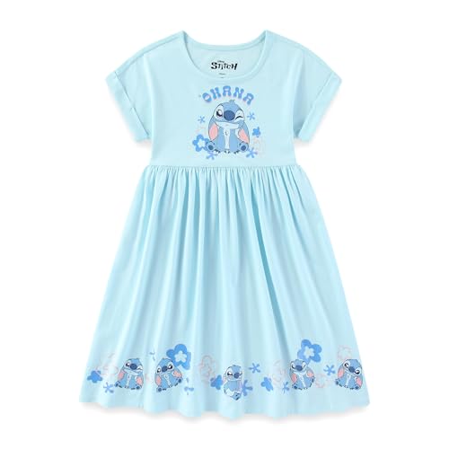 Disney Lilo & Stitch Girls Ohana Dress for Big Kids Blue