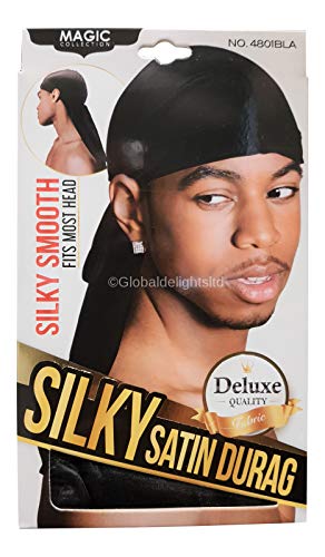 Magic Collection Silky Satin Durag Black 4801