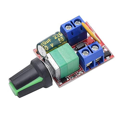 Onyehn Mini LED Dimmer 5A 90W,DC Motor PWM Speed Controller 3V 6V 12V 24V 35V Speed Control Switch(4 Pack)