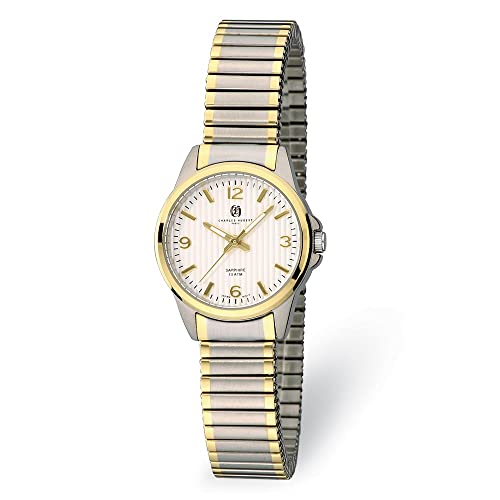 Ladies Charles Hubert Titanium Silver Dial Expansion Band Watch