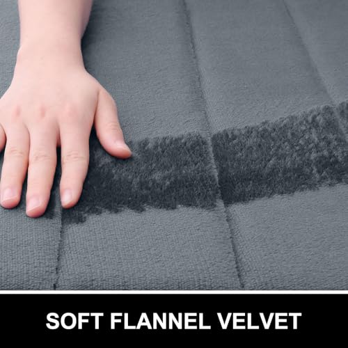 OLANLY Soft Memory Foam Bath Mat, Non-Slip and Super Absorbent Bathroom Mat, Machine Washable Quick Dry Bath Mats for Bathroom, Shower, and Tub, 24" x 36", Dark Grey by OLANLY - Image 3