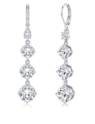 Image of PATISORNA 925 Sterling Silver Long Dangle Earrings for Women Hypoallergenic