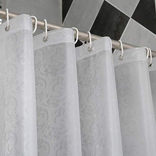 Rideau de douche anti-moisissure imperméable noir pour séparation salle de bains