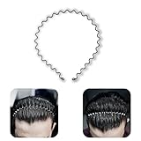 Kàllos Non-Slip Black Metal Hair Band – Unisex Zig Zag Headband for Men and Women, Durable & Comfortable Non-Slip Hair Accessory for Sports, Spa, and Everyday Use