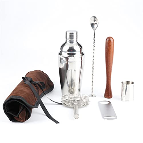 YFQHDD Lot de 7 mélangeurs à cocktail en acier inoxydable avec sac 550 ml - Image 3