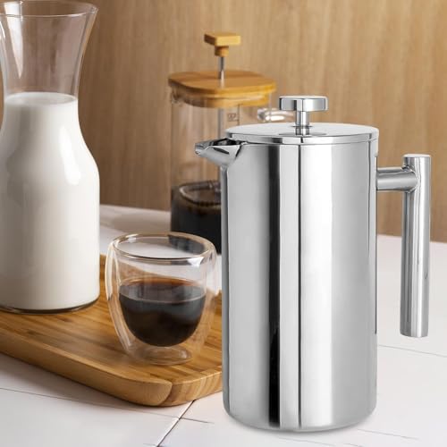 Image of ARTISOUL French Pressing Coffee Maker Gift Family Friends Stainless Steel with Filter 9.2x18.2cm 600ML | Home & Garden | Kitchen Dining & Bar | Small Kitchen Appliances