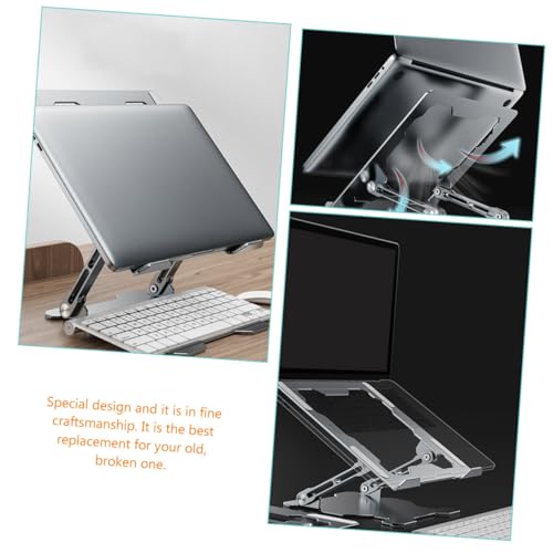 Soporte de Metal para Laptop Abaodam Ajustable Plata miniatura 3