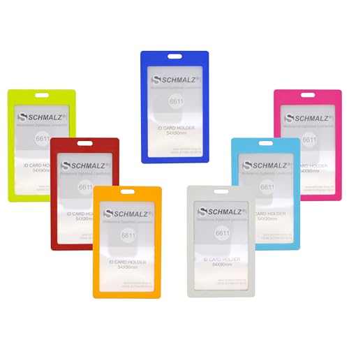 Compartiment pour cartes tulla rigide grand format vertical lot de 50 badges verts Schmalz