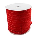 Farbe : Rot Perlin - 10 Meter Samtband 20mm Rot Samtborte Schmuckband Schleifenband Zierband Zierborte Borte Band Dekoband Bastelbedarf Geschenkband C184 x2