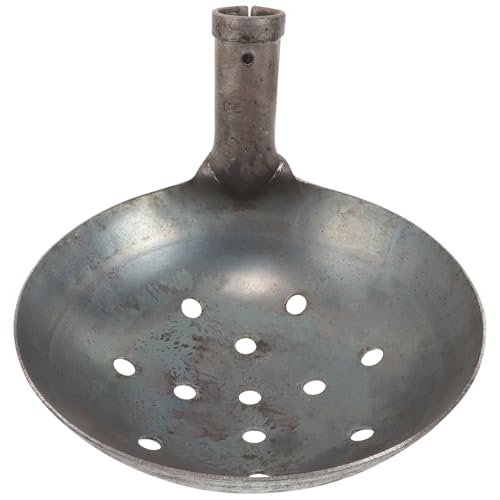 Generic Heavy-Duty Metal Sifting Shovel with Holes Large Reusable Scoop for Muck and Debris Removal, Vertical Handle Drain Cleaning Tool for Outdoor and Garden Use