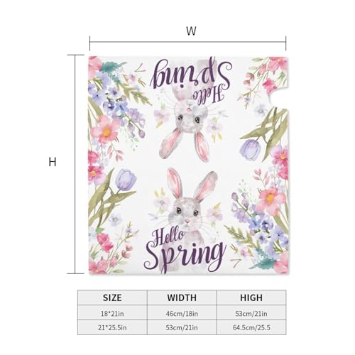Image of Dujiea Easter Bunny Mailbox Wrap - Waterproof Magnetic Post Box Cover, Large Size 25.5 inch L x 21 inch W - Garden Yard Home Decor