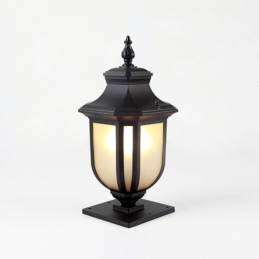 QUSYZD Post Lights Outdoor,Nordic Outdoor Waterproof Pillar Lights Frosted Glass Lampshade Post Cap Lights Villa Community Courtyard Door Post Lights Led Night Security Lightin,