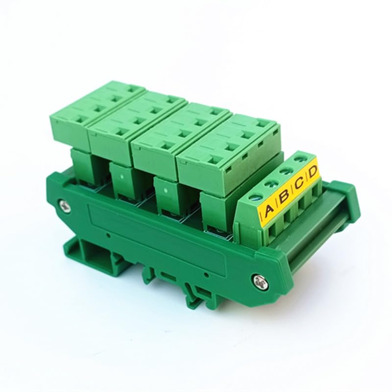 Slim DIN Rail Mount 10A/300V 5x4 Position Pluggable Screw Terminal Block Distribution Module.