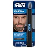Just for Men 1-Tag-Bart- & Augenbrauenfarbe, Bart und Augenbrauen Männer, Temporäre Farbe, Für ein volleres, gut definiertes Aussehen, Bis zu 30 Anwendungen, Farbe Mittelbraun