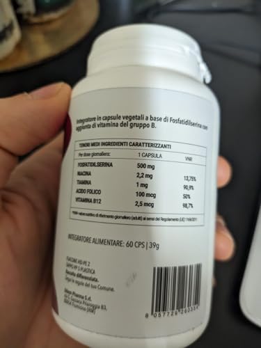 Fosfatidilserina Integratore Cortisol Blocker 500mg Aiuta ad Abbassare il Cortisolo, Precursore Seratonina, Migliora Memoria e Concentrazione, Riduce lo Stress, Phosphatidylserine Anti Cortisolo - 3