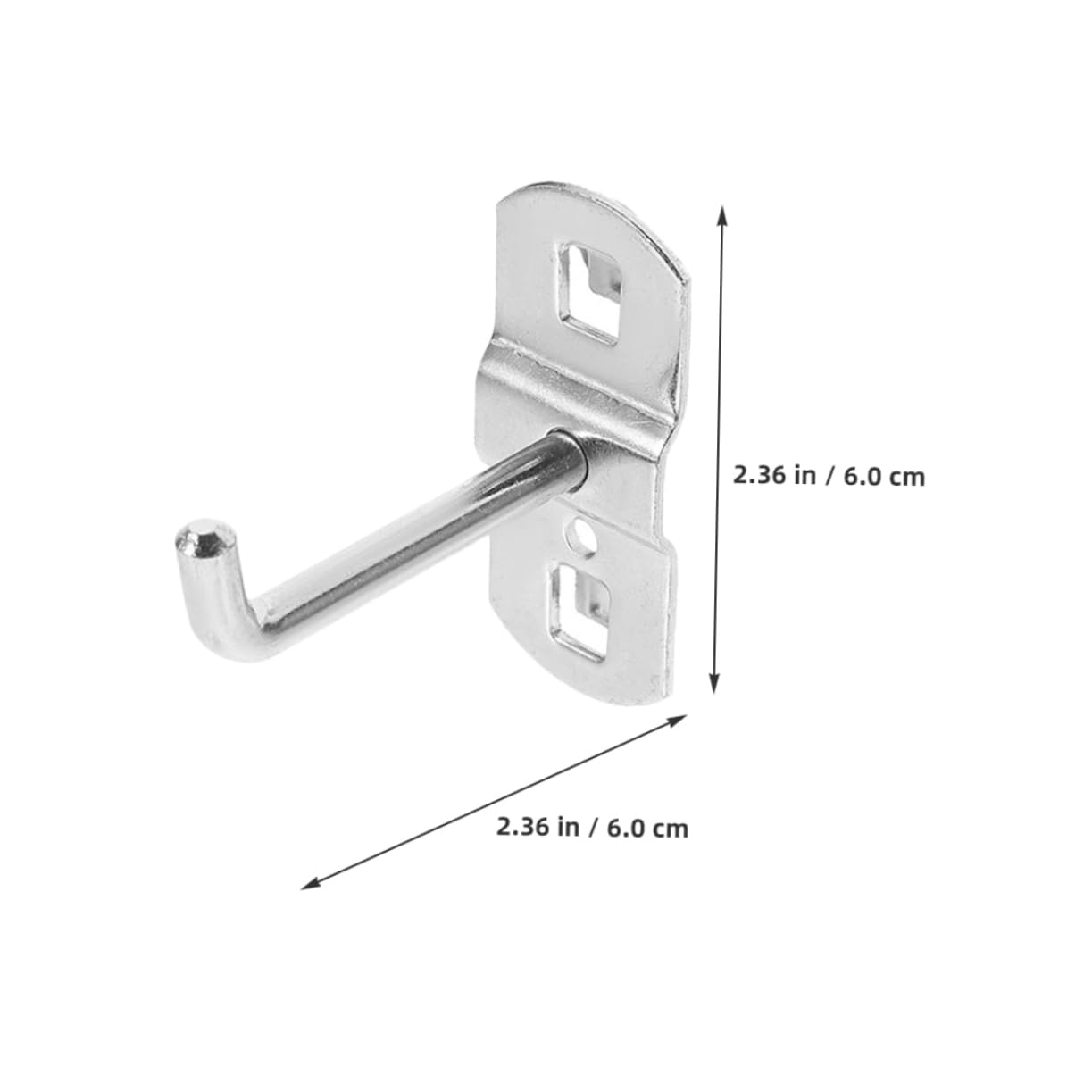 FELTECHELECTR 12pcs Iron Organization Hooks Heavy Duty Slat Wall Hooks Garage Storage Quick Install