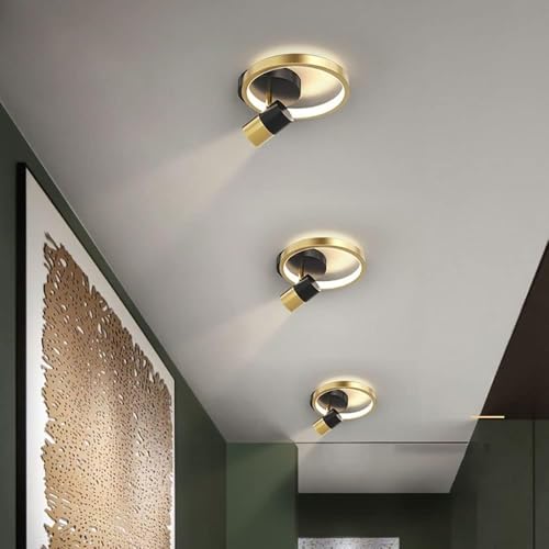 Foco de pared LED moderno y lámpara de lectura giratoria 360° en aluminio para salones y pasillos 6
