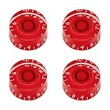 Swhmc Red Black Gold Speed Control Tone Volume Knobs for LP Les Paul Guitar Pack of 4