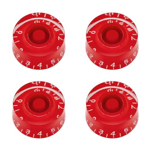 Swhmc Red Black Gold Speed Control Tone Volume Knobs for LP Les Paul Guitar Pack of 4