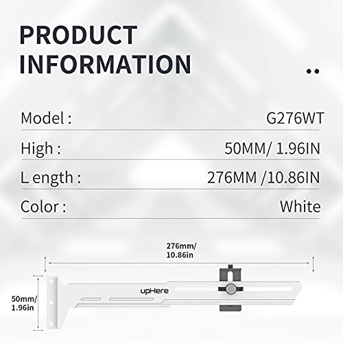 upHere G276WT White Graphics Card GPU Brace Support Video Card Sag Holder/Holster Bracket,Adjustable Length and Height Support,G276WT by upHere - Image 5