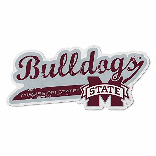 Rico Industries NCAA Mississippi State Bulldogs Distressed Shape Cut Pennant - Home and Living Room Décor - Soft Felt EZ to Hang