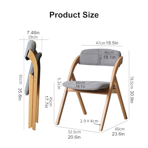 Folding Chair Wooden Stackable Dining Chairs for Kitchen, Indoor Lounge Chair Portable Event Chair N