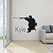 QIANGTOU Personalisierte Jungen Zimmer Aufkleber Soldat Wandtattoo Armee Wandtattoo Scharfschütze Aufkleber Name Wallpaper 70x52cm