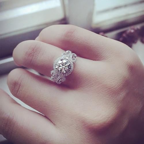 Cubic Zirconia Statement Ring Personalized Accessory Ideal for Women's Daily Casual Wear Party Prom Holiday Anniversary Love Jewelry Gift3