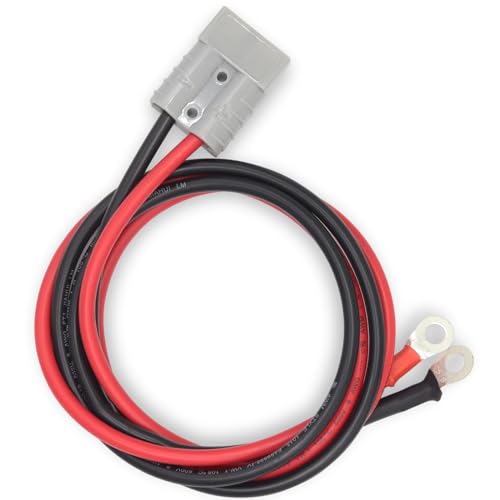 AMOMD 50 A 600 V Anderson Connector Plug with O-Ring Battery Connector Cable 8 AWG 100 cm (39.37 inch) Cable Battery Quick Connector Forklift Plug Wire Trailer Power Storage Harness Power Forklift by AMOMD - Used condition - US$24.11