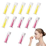 12 Pas Hard Contact Lens Remover Tool for Hard/RGP & Scleral Lenses, Soft Contact Lens Removal Suction Cup Plungers with Individual Cases (6 Yellow, 6 Pink)