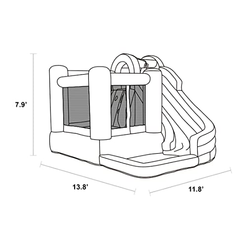 Sportspower My First Jump N' Slide Bounce House, 165.6" L X 141.6" W X 94.8" H (Inf-1440) #TOP4
