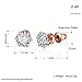 14k Rose Gold Diamond Round Cubic Zirconia CZ Stud Earrings For Women Crystal Post Hypoallergenic For Sensitive Ears