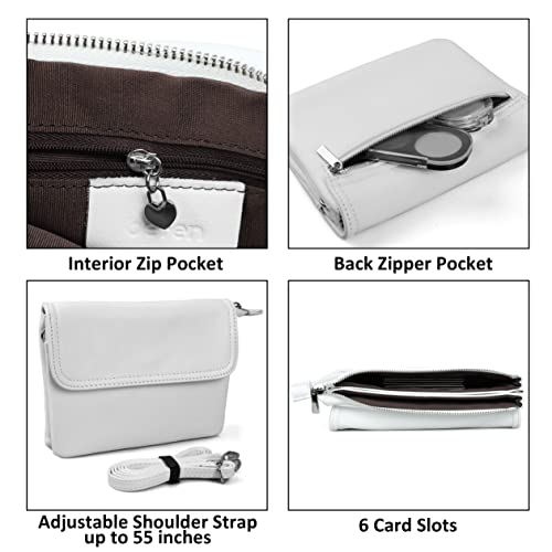 Image of befen Genuine Leather Small Crossbody Bags for Women Cell Phone Travel Bag