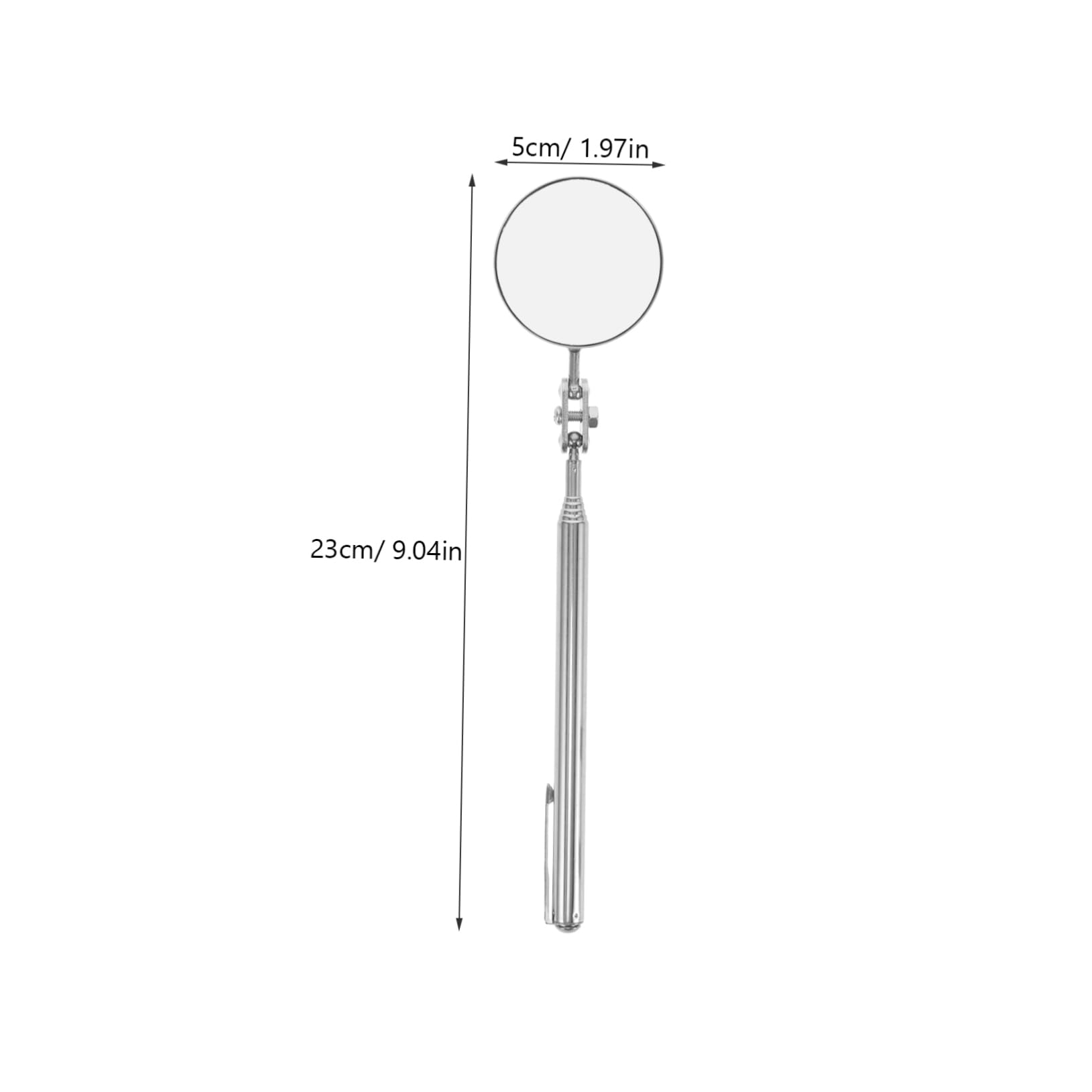 GRIRIW Inspection Mirror Retractable Hand Mirror Magnification for Vehicle Security Checks Telescopic Design