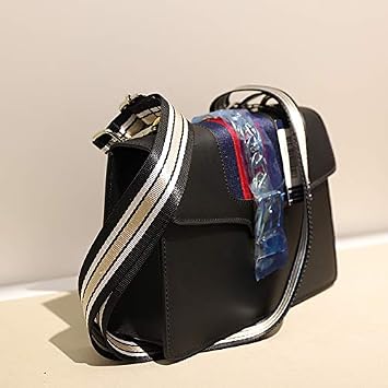 Kolti Purse Strap Crossbody Handbag Stripe Wide Adjustable, Nickel Buckle-17, 1.5 Inches