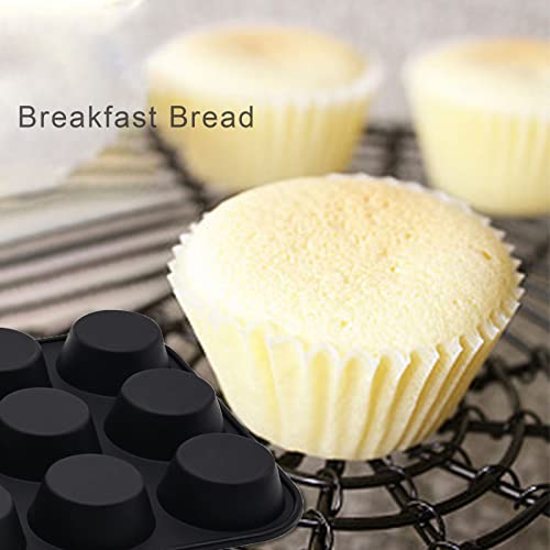 image for Bongpuda Silicone Muffin Pan Set,2 Pcs 2.8