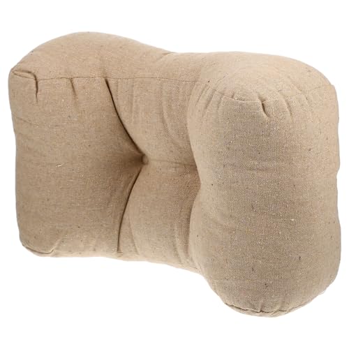 CIYODO Cojín Lumbar Ergonómico Beige para Oficina y Descanso Almohada de Soporte para Espalda Baja de y Comodidad para Silla y Cama