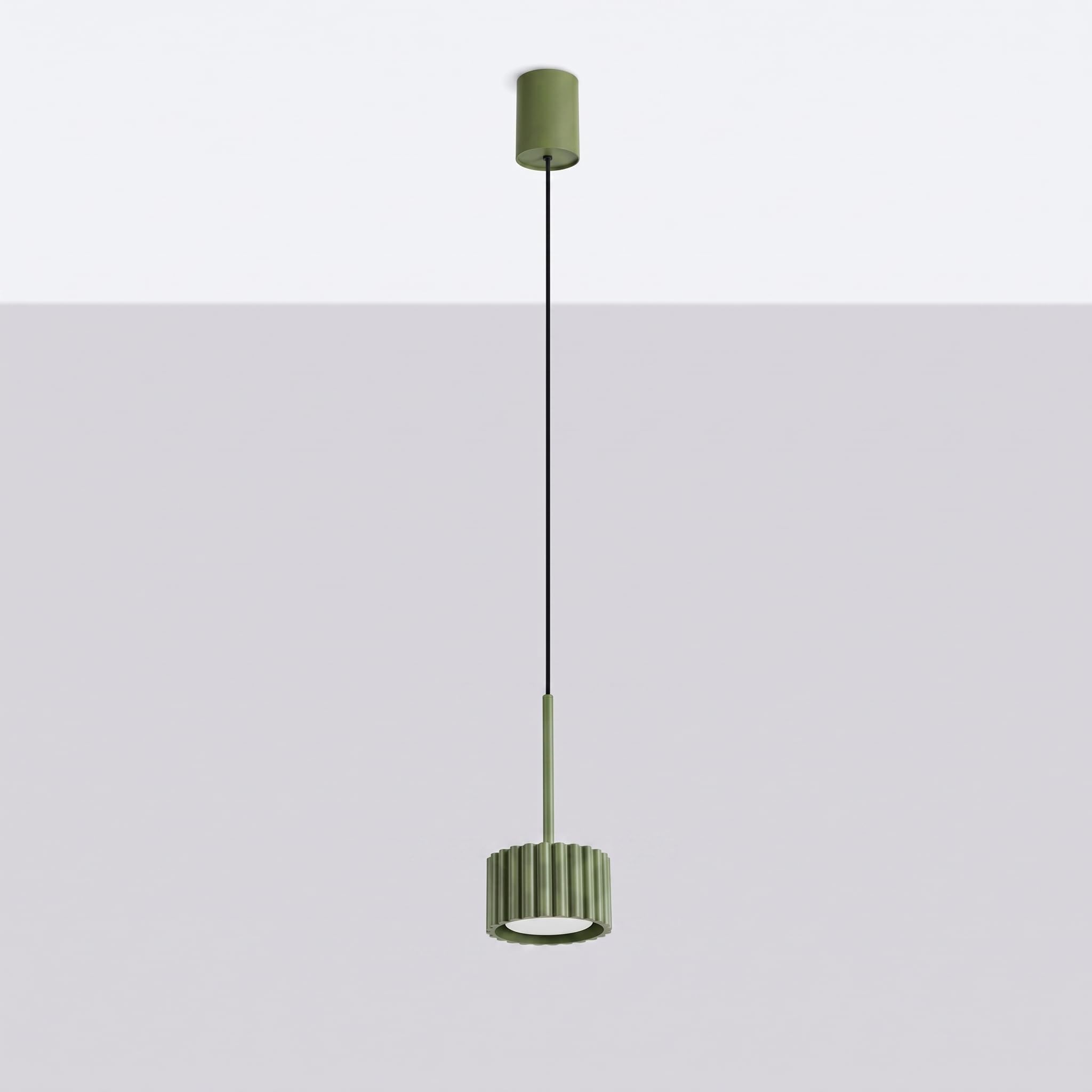 SOLLUX lighting Pendelleuchte LED Hängelampe Gx53 Aura olivgrün