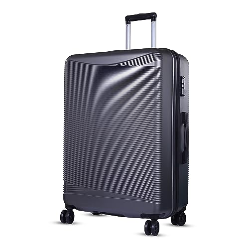 Image of Verage V-Lite Firestone 28 inch /78cms Black Check-in Hardsided Trolley Bags for Travel, Large Suitcase with Spinner Wheels, Anti-Theft Zippers Luggage