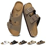 Wizshoe Sandali Uomo Ciabatte Pantofole Sandalo da Casa Estate Comode Pantofol Sabot Sandals Men Slippers con Doppia Fibbia Comodi Uomini All