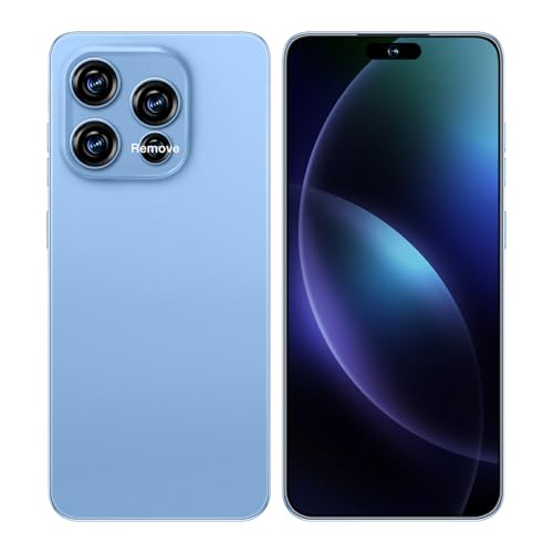 Nawfait 15 PM Smartphone, 16+512GB Unlocked Phone, Android 13.0, 48+108MP Zoom Camera, Mobile Phone with Build-in Pen,Long Battery Life 6800mAh, Dual SIM, 6.7“ HD Screen,5G/4G (Blue)