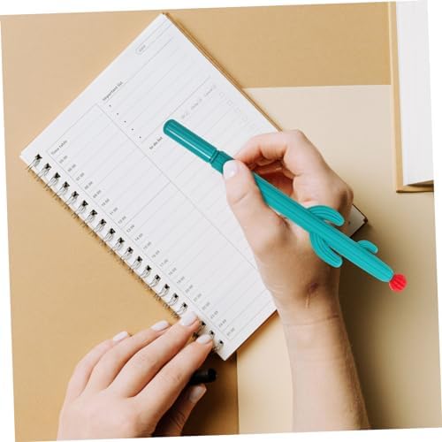 NUOBESTY 4 set kaktüs jel kalem, yazı gereçleri, çiçekli kalem, kaktüs, nötr kalem, ince uçlu, tatlı kırtasiye malzemeleri, mektup kağıdı, yazma, paslanmaz çelik, 20 adet x 4 - Görsel 6