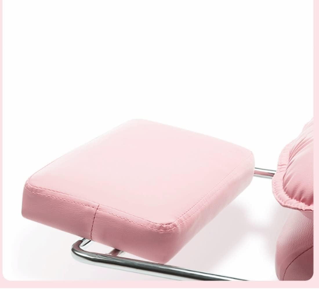 Home Office Chair Video Game Chair with Footrest Ergonomic Reclining Leather Desk Chairs Computer Gaming Chair (Color : Pink) (Black)