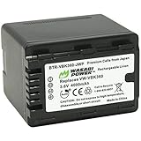 Wasabi Power Battery for Panasonic VW-VBK360 and Panasonic HC-V10, HC-V100, HC-V100M, HC-V500, HC-V500M, HC-V700, HC-V700M, HDC-HS60, HDC-HS80, HDC-SD40, HDC-SD60, HDC-SD80, HDC-SD90, HDC-SDX1H, HDC-TM40, HDC-TM41, HDC-TM55, HDC-TM80, HDC-TM90, SDR-H100, SDR-H101, SDR-H85, SDR-S50, SDR-S70, SDR-S71, SDR-T50, SDR-T70, SDR-T71, SDR-T76 (4000mAh)