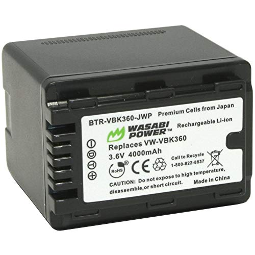 Wasabi Power Battery for Panasonic VW-VBK360 (4000mAh) Wasabi Power Battery for Panasonic VW-VBK360 (4000mAh)